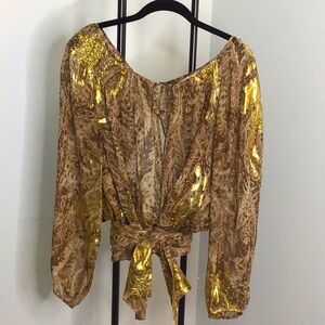 BCBGMaxAzria Gold Blouse